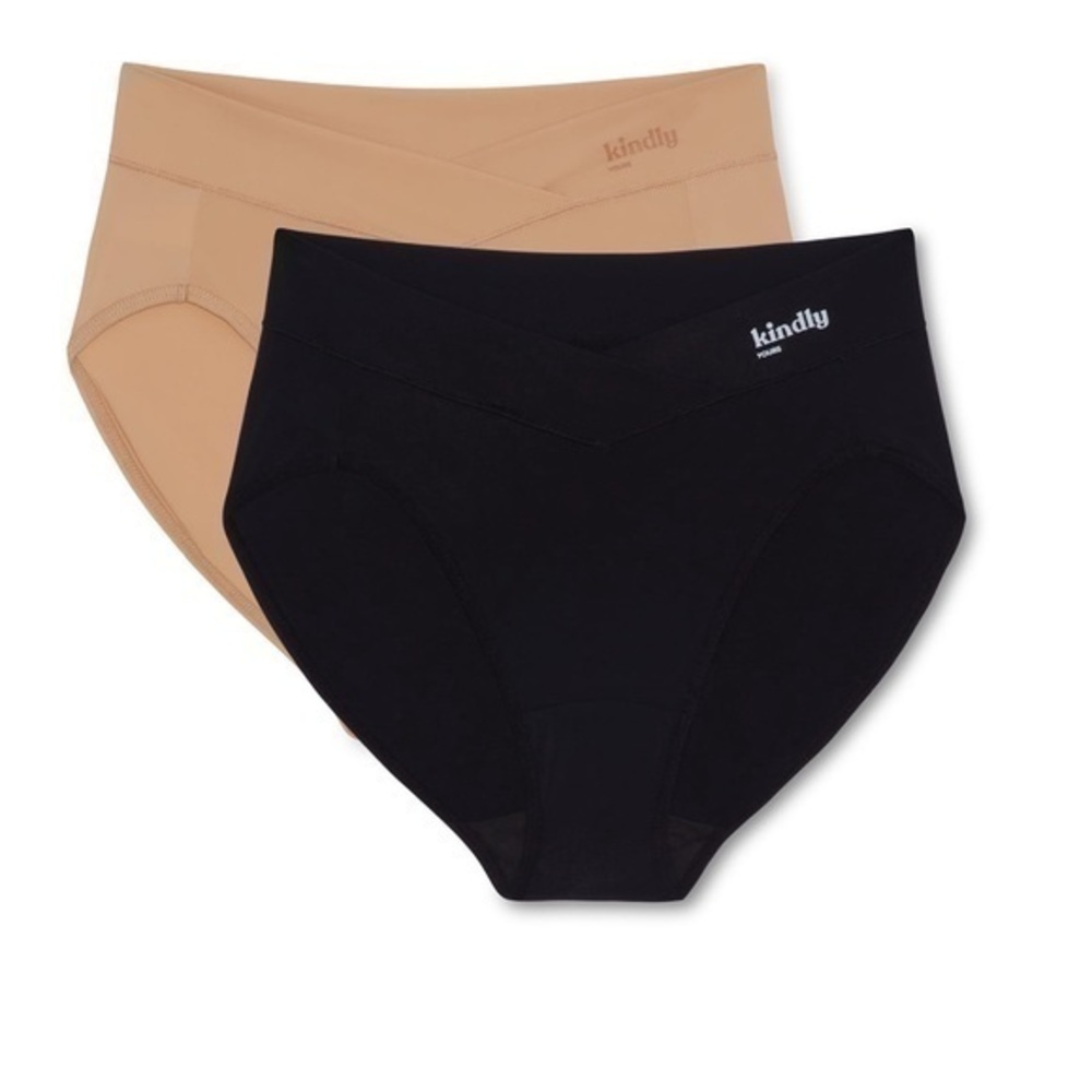 Kindly Yours Women's So Comfy Crossover Waist High Cut Panties, 2-Pack